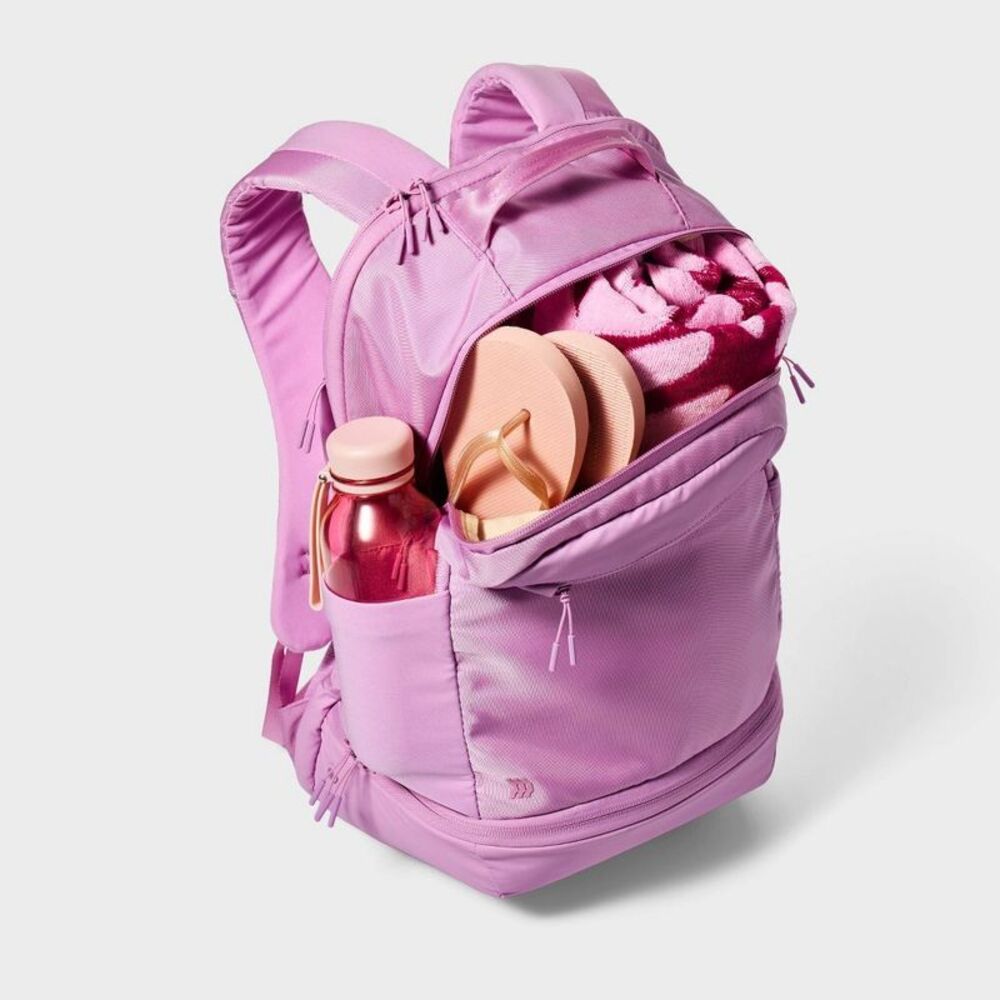 Pink Sport Pocket Backpack for 15" Laptop - Work / Travel / School - Picture 3 of 4
